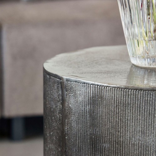 Coffee table Rota brushed silver 50 cm House Doctor