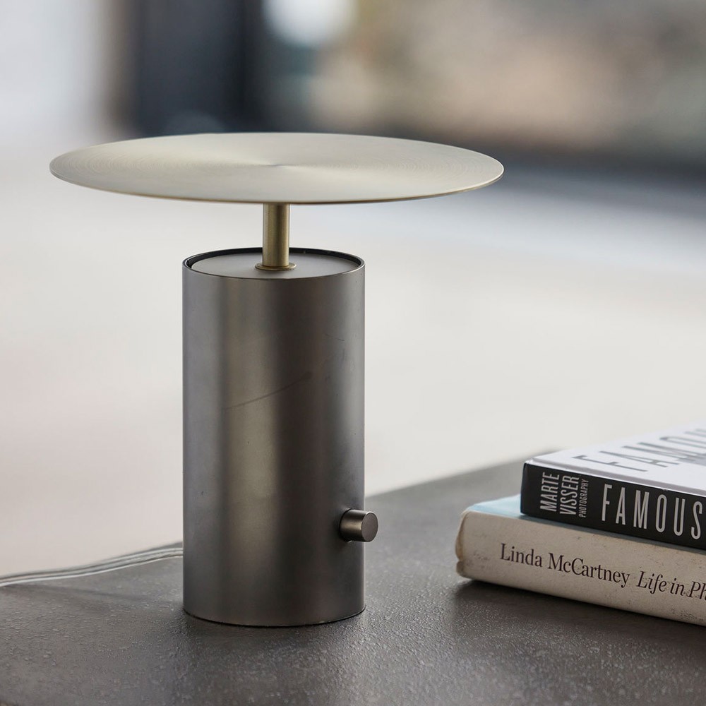 Lampada da tavolo Tacker bronzo nichelato House Doctor