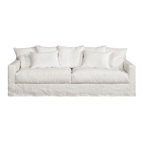 Leinen-Sofa Biarritz 3-Sitzer Moodntone