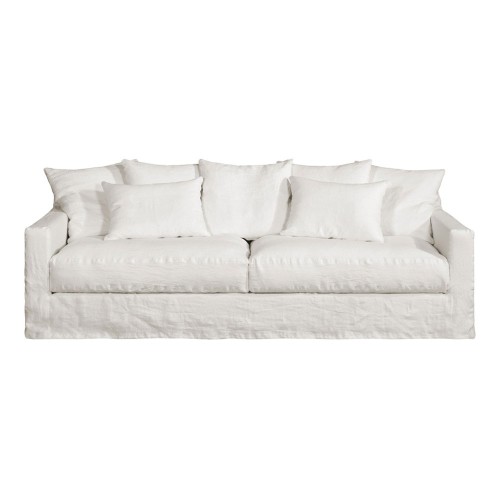 Leinen-Sofa Biarritz 4-Sitzer Moodntone