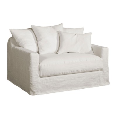 Linnen fauteuil Biarritz 132 cm Moodntone Home Spirit