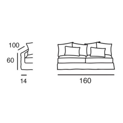 Chauffeuse en lin Biarritz 2 places Moodntone 2