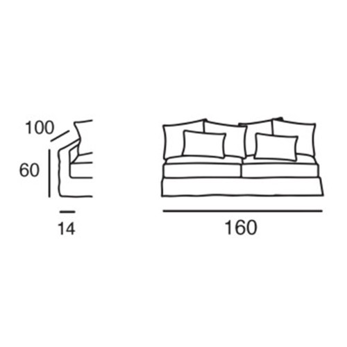 Poltrona in lino Biarritz 2 posti Moodntone