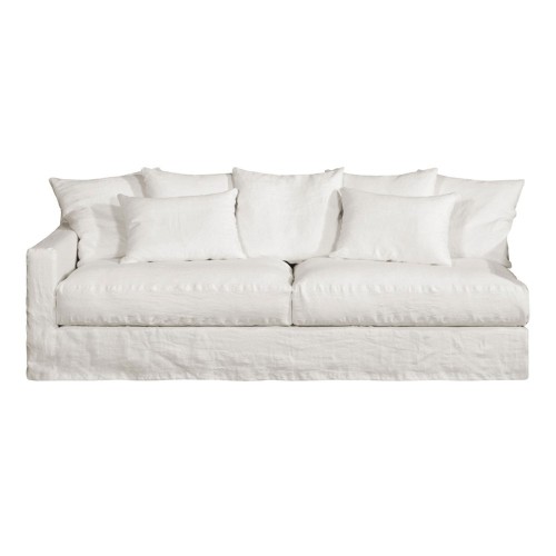 Batard-Sofa aus Leinen Biarritz 3-Sitzer Moodntone