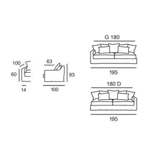 Ecksofa aus Leinen Biarritz Moodntone