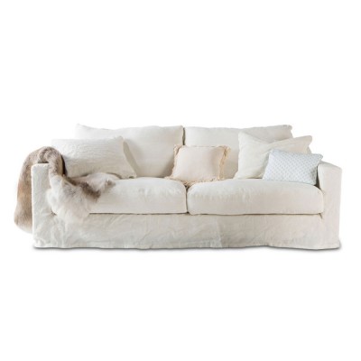Leinen-Sofa Biscarrosse 2-Sitzer Moodntone Home Spirit