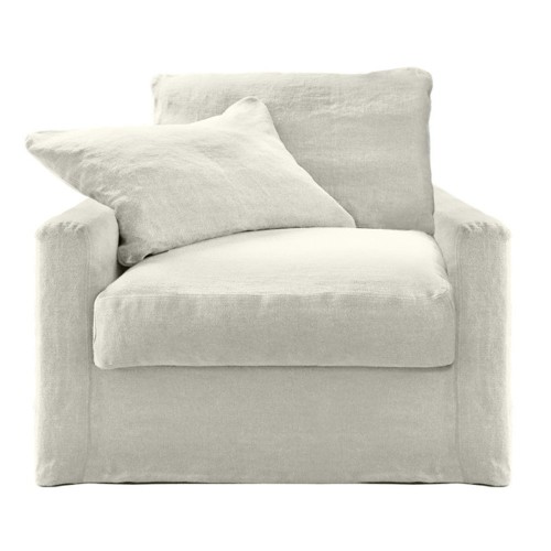 Linen armchair Biscarrosse 90 cm Moodntone