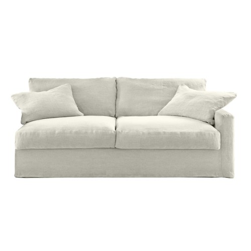 Batard-Sofa aus Leinen Biscarrosse 3-Sitzer Moodntone