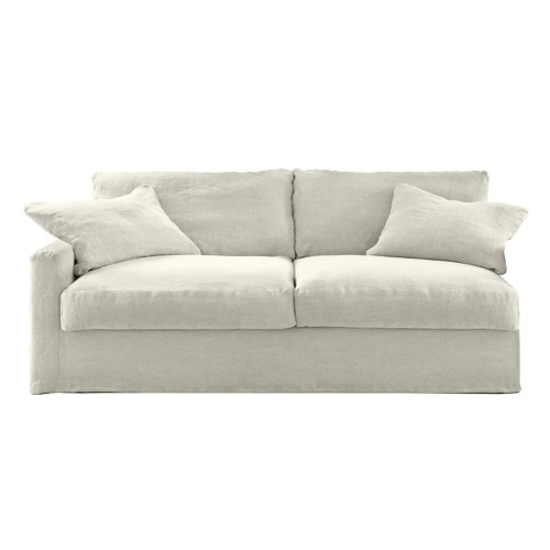 Batard-Sofa aus Leinen Biscarrosse 3-Sitzer Moodntone