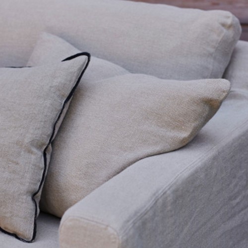 Batard-Sofa aus Leinen Biscarrosse 3-Sitzer Moodntone