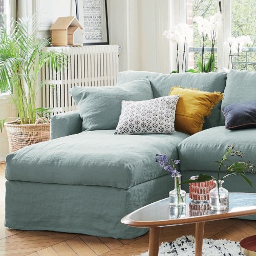 Linen sofa Bidart 2 places Moodntone
