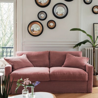 Leinen-Sofa Bidart 4-Sitzer Moodntone 2