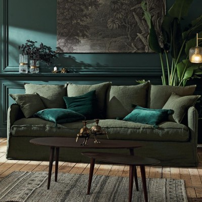 linen sofa Cap Ferret 3 places (edge to edge) Moodntone 2