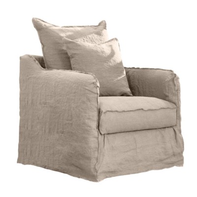 Linen armchair Cap Ferret 75 cm (edge to edge) Moodntone 2