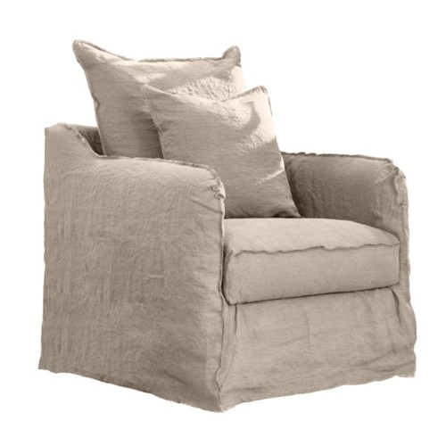 Sillón de lino Cap Ferret 75 cm (de borde a borde) Moodntone