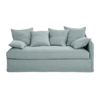 Sofa bastard in linen Cap Ferret 3 places (edge to edge) Moodntone 2