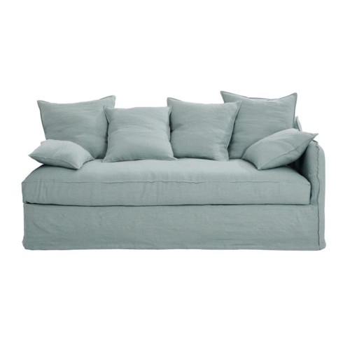 Sofa bastard in linen Cap Ferret 3 places (edge to edge) Moodntone