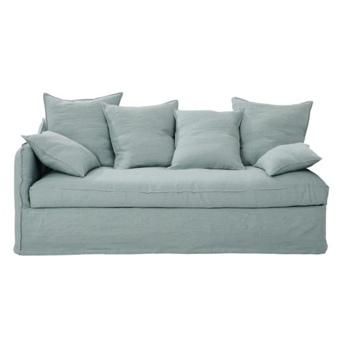 Cap Ferret Leinen Batard-Sofa 3-Sitzer (Rand an Rand) Moodntone