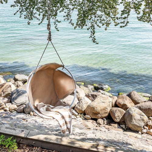 Cocoon taupe hanging chair Trimm Copenhagen