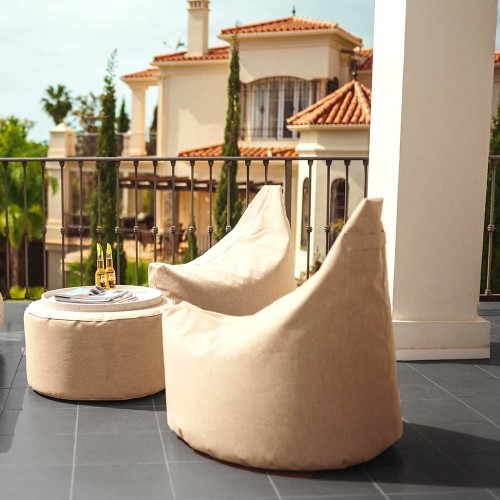 Pouf Lounge Satellite beige Trimm Copenhagen