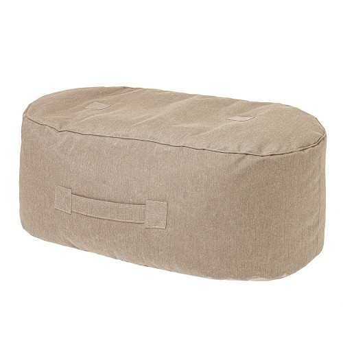 Oblong taupe pouffe Trimm Copenhagen