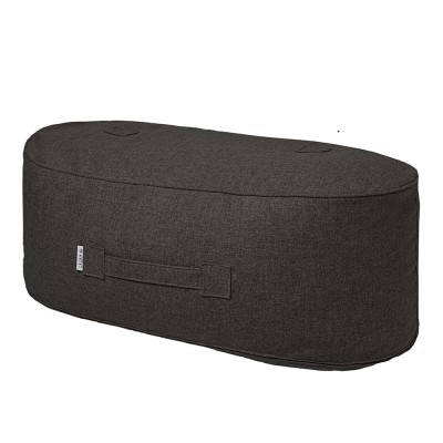 Oblong pouffe in anthracite wool Trimm Copenhagen 2