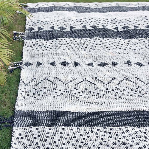 Tapis Callista blanc et noir The Rug Republic