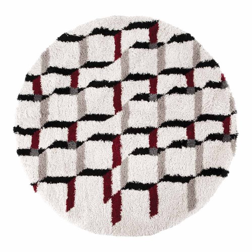 Rond tapijt Erika sneeuw The Rug Republic