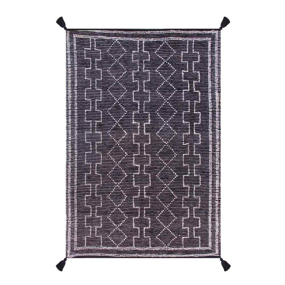 Charcoal Gimie carpet ivory The Rug Republic