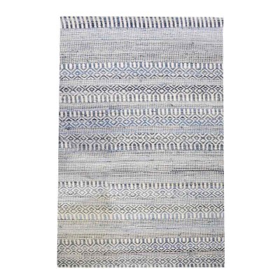 Tapis Sarah ivoire et bleu 