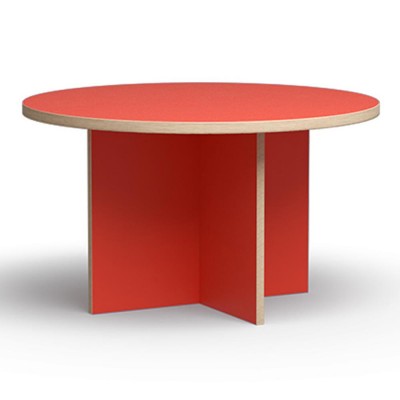 Betuttelen hetzelfde adopteren Ronde oranje tafel 130 cm | HKliving