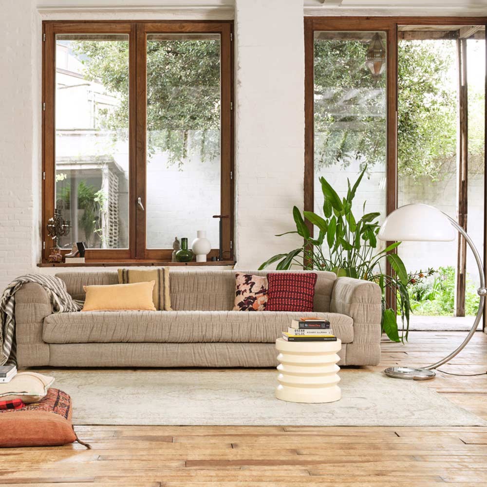 Club linen blend taupe sofa HKliving