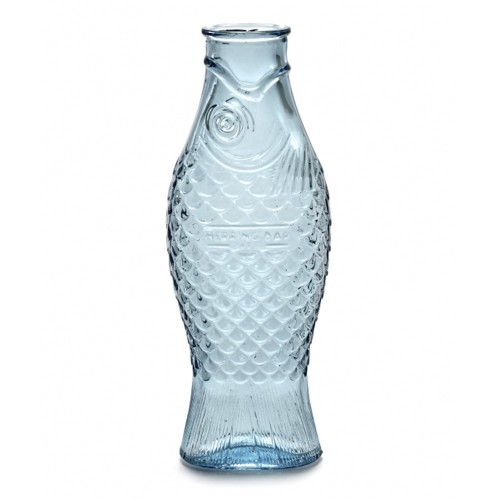 Fish and Fish fles 85 cl blauw Serax
