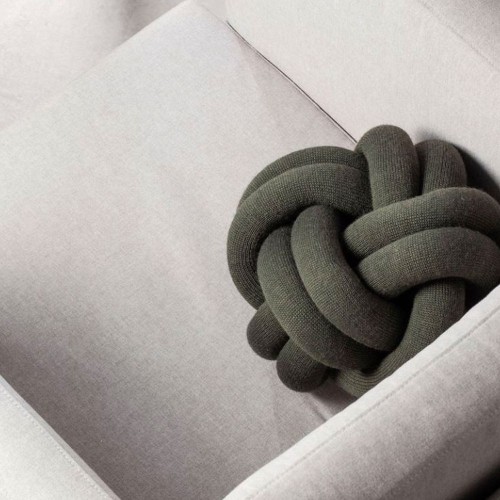 Forest green Knot cushion Design House Stockholm