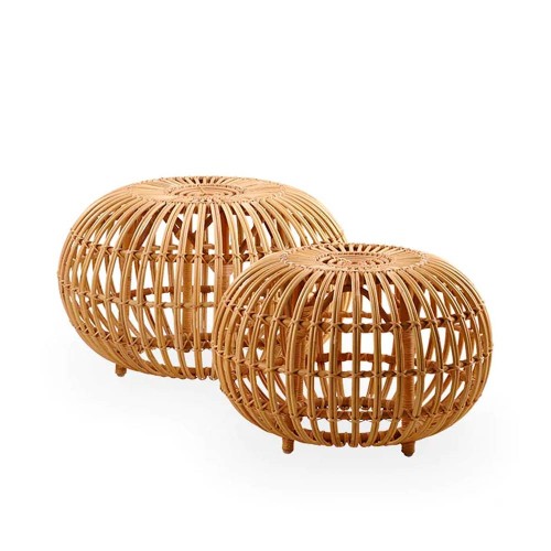 Pouf in rattan naturale Franco Albini S Sika Design