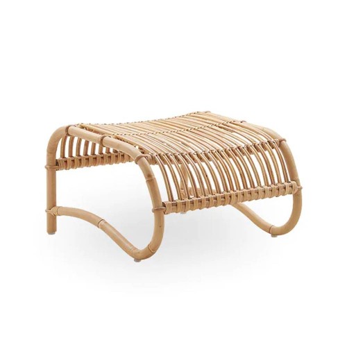 Poggiapiedi Teddy in rattan naturale Sika Design