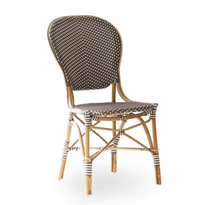Silla Isabelle blanca y marrón Sika Design