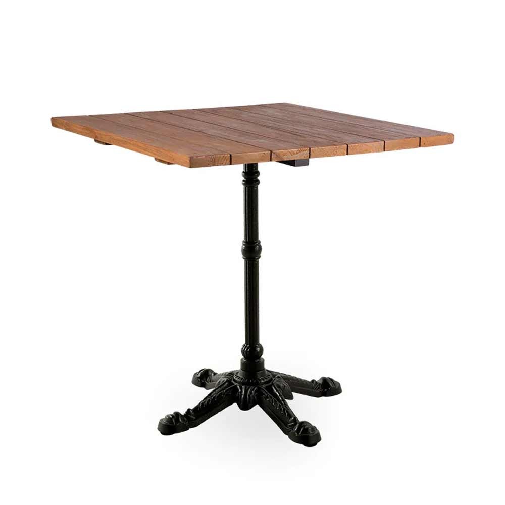Lyon Bistro square table with teak top Moodntone