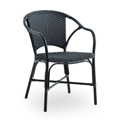 Silla de exterior Valerie negra