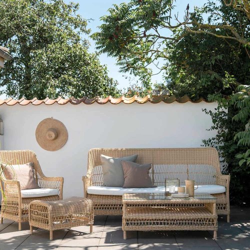 Sofá Dawn 3 plazas gris antiguo