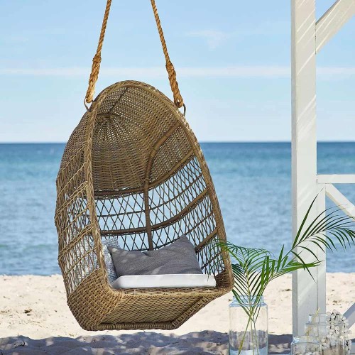Evelyn antique grey hanging chair Sika Design