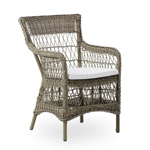Silla con reposabrazos Marie antique grey Sika Design