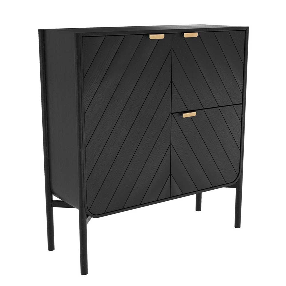 Marius black stained oak china Hartô