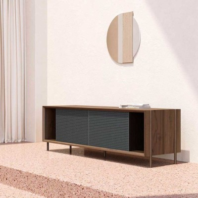 Gabin dressoir 162cm zonder laden walnoot en leigrijs Hartô 2