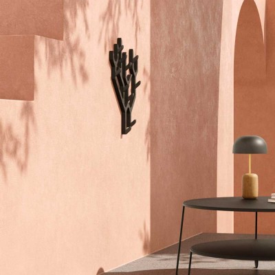 Ambroise black tinted oak wall coat rack Hartô 2