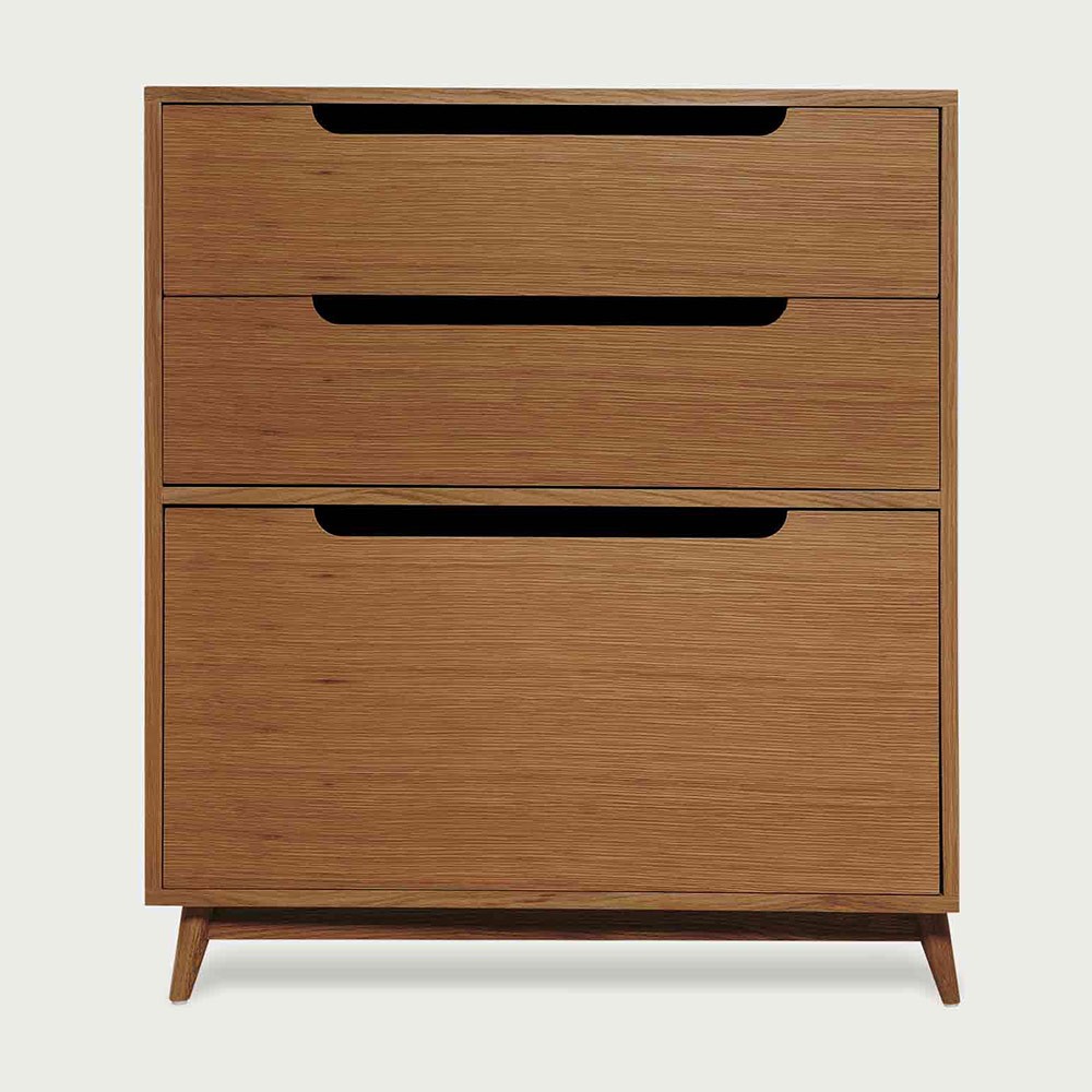 Moka chest of drawers in natural oak Kulile