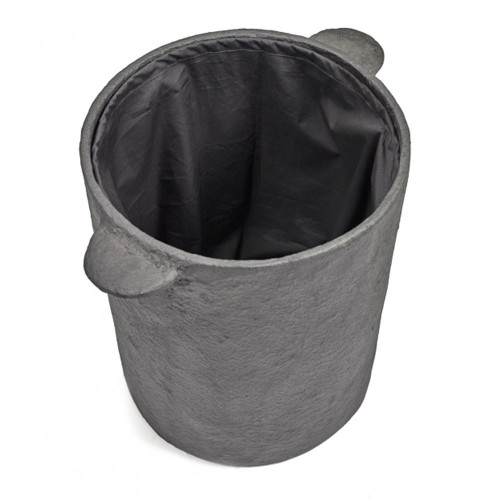 Panier Earth couvercle + sac en lin noir Serax