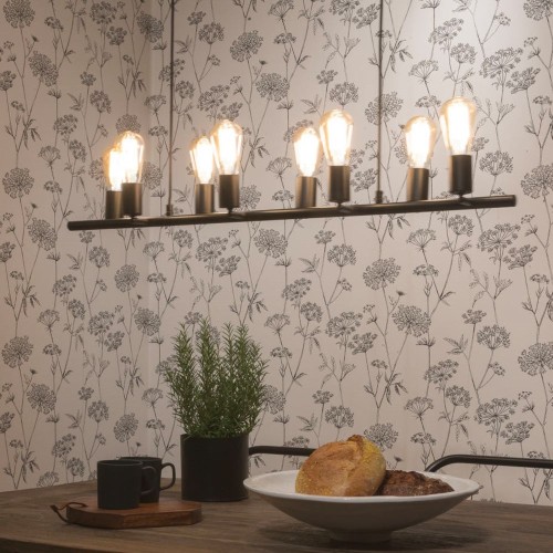 Suspension Miami 8 lampes noir It's About RoMi