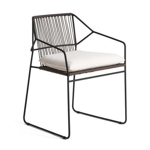 Sedia Sandur con schienale intrecciato Oasiq