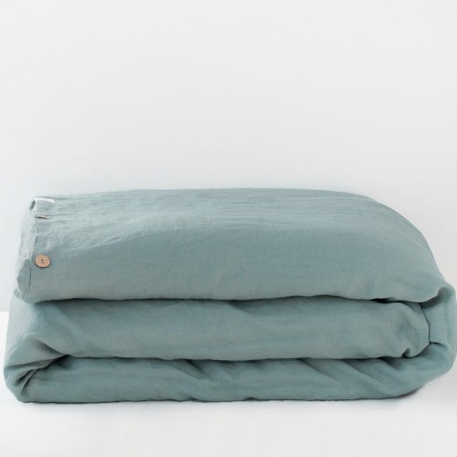 Bettdeckenbezug aus Leinen green milieu Linen Tales